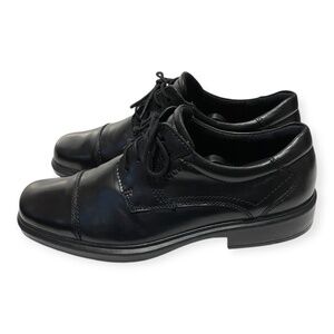 ECCO Men’s Helsinki Cap Toe Oxford Black Leather Shoes Size 10 (43)